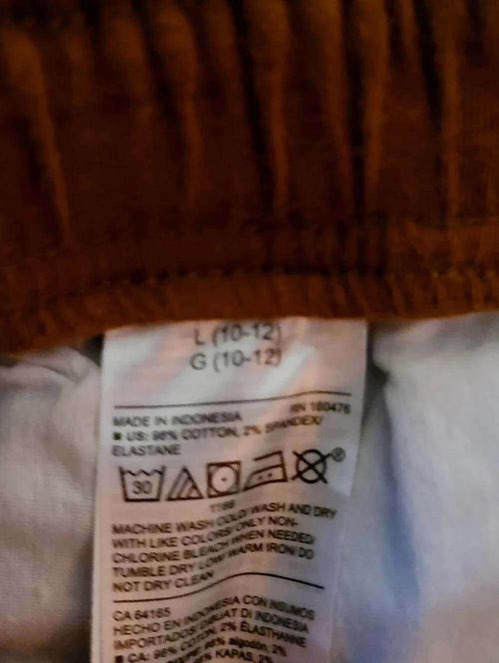 Old Navy Boys Khaki Joggers Sz L 10 - 12 Like New